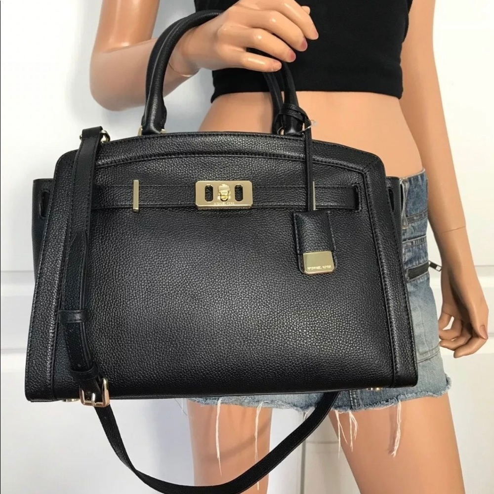 Michael Kors Large Satchel Black Leather Satchel